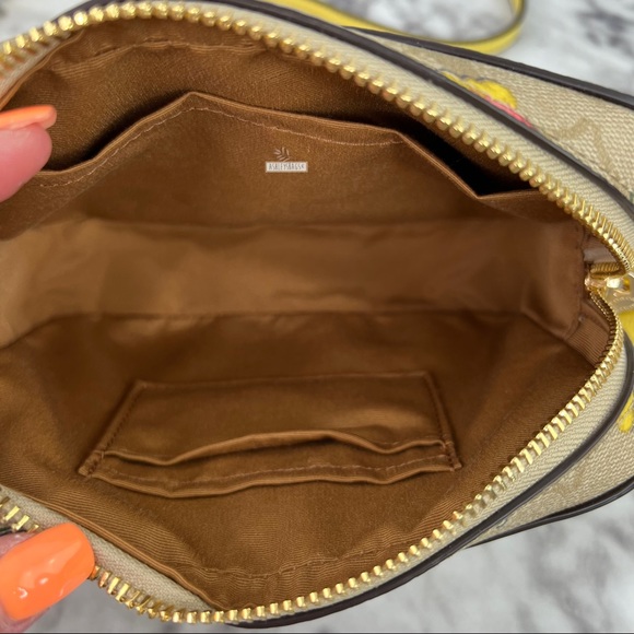 Coach Mini Camera Bag In Signature Canvas With Dreamy Veggie Print - Picture 7 of 9